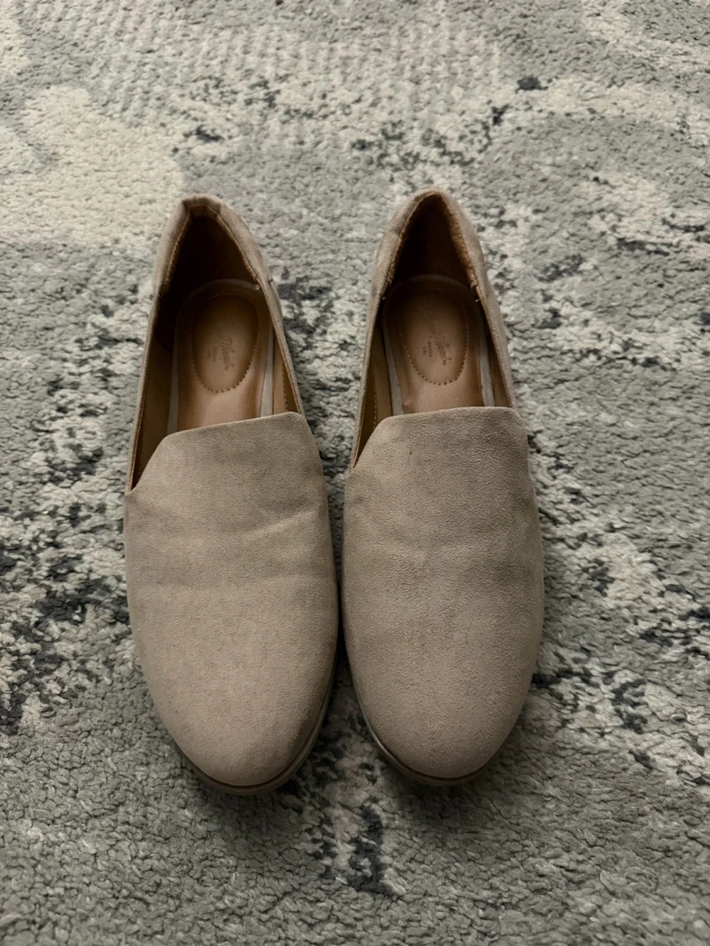 Faux Suede Slip-On Loafer in Tan/Beige